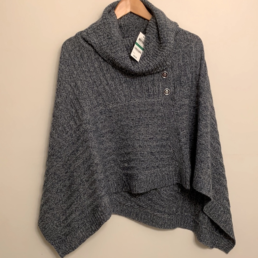 NWT Karen Scott Poncho - Picture 2 of 8
